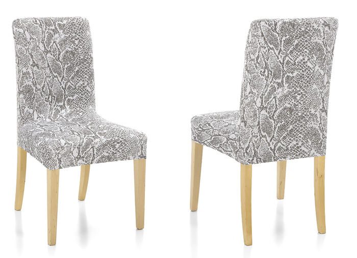 Onderhoudsvriendelijke stretchhoezen in slangenlook GRIJS