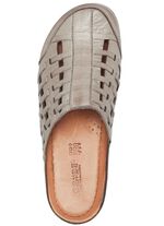 Gemini, zomerklompen voor dames, breedte G, met elastische band TAUPE