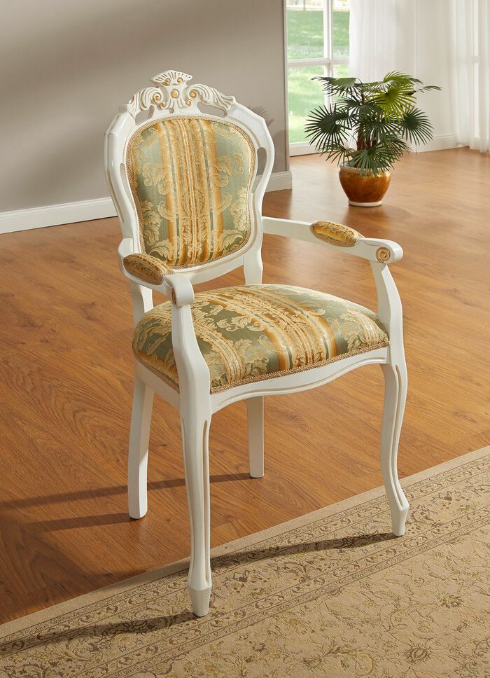 Eetkamerstoelen met massief beukenhouten frame GROEN-WIT