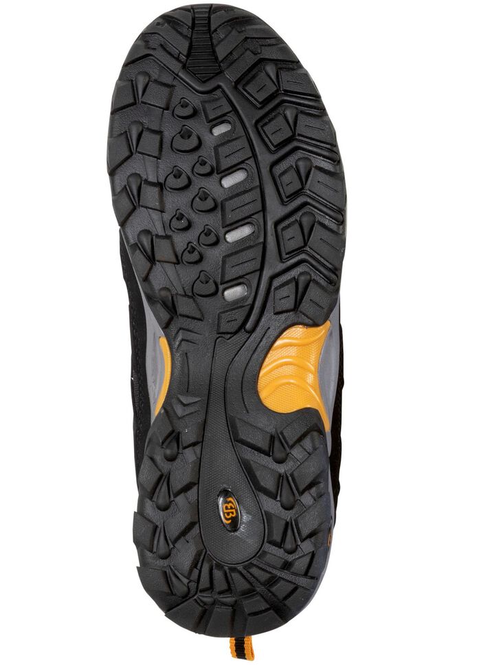 Veterschoen met rubberen details ZWART-GEEL