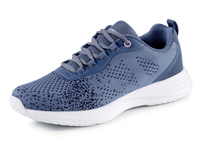 Sneakers met veters van effectief gestructureerd textielmateriaal JEANSBLAUW