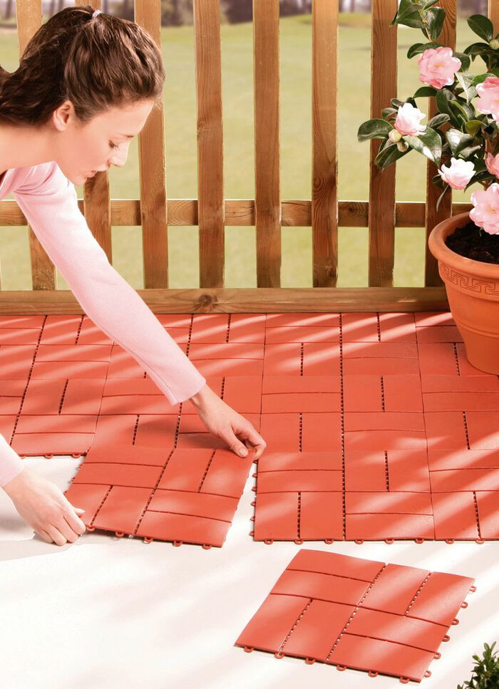 Terrastegelset, 12 stuks 