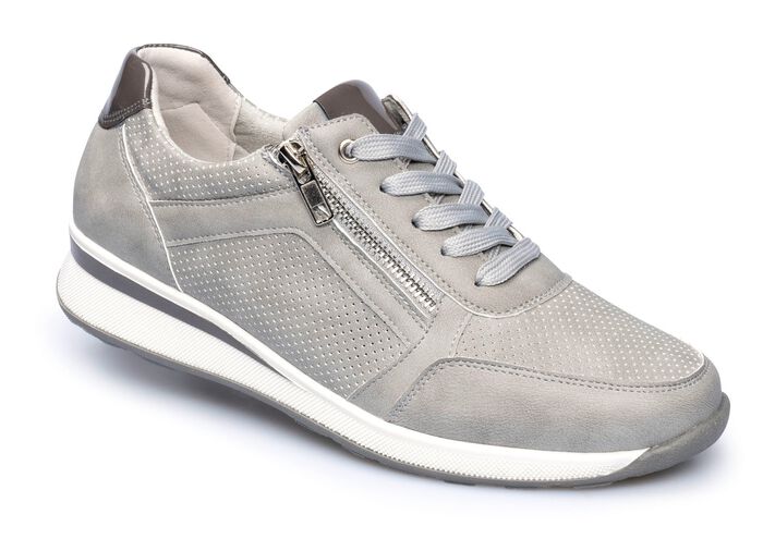 Comfort sneakers met extra imitatiebont binnenzool GRAU