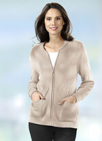 Vest met structuuraccenten BEIGE