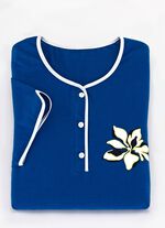 Twee-pack nachthemden tot op de kuit met knoopsluiting 