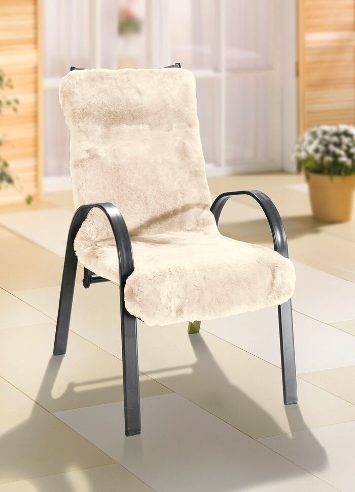 Comfortabel zachte lamsleren fauteuilbeschermers BEIGE