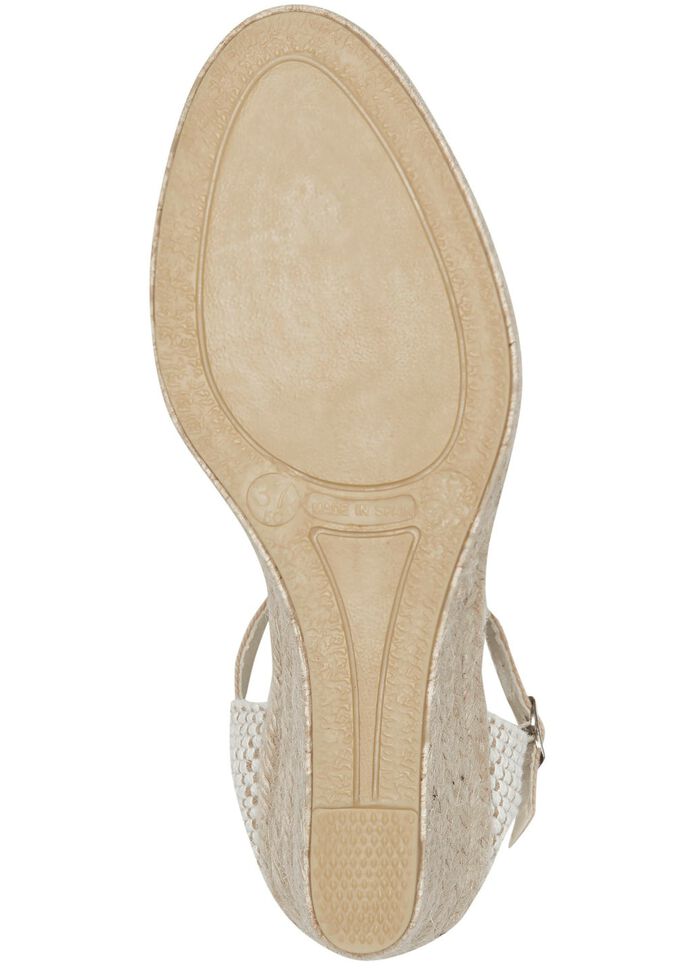 Sandalen gemaakt van textielmateriaal ECRU-BLAUW