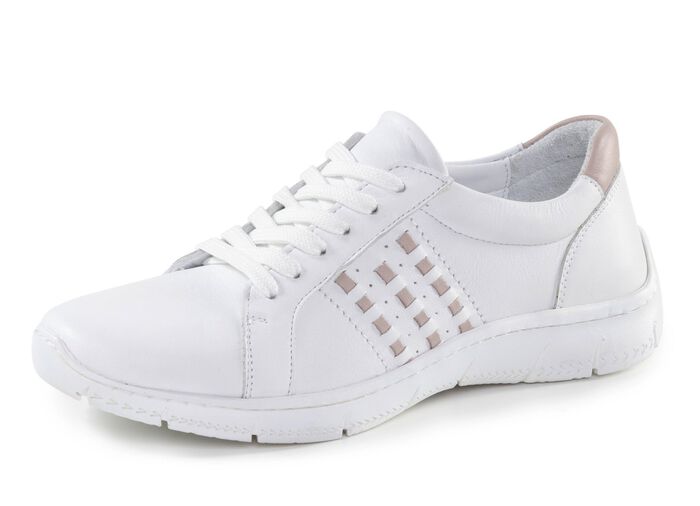 Andrea Conti veterschoen van nappaleer met contrasterende details 