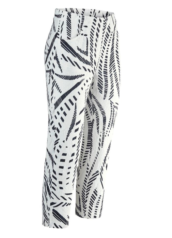 Capribroek met uitgesneden tailleband 