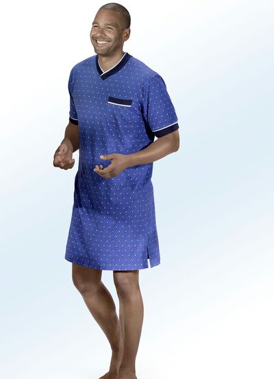 Nachthemden pak van twee met V-hals en zijnaad 