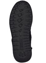 Waldl&auml;ufer, comfortabele dames enkellaarsjes, breedte H, met uitneembaar voetbed ZWART-ROOD