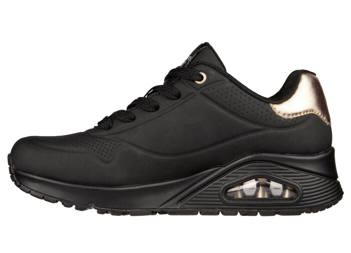 SKECHERS, comfortabele damessneakers, met zichtbaar luchtkussen SCHWARZ-GOLD