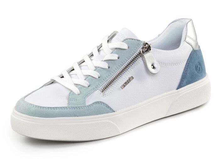 Remonte sneakers gemaakt van nappa- en su&egrave;deleer met metallic afwerking 