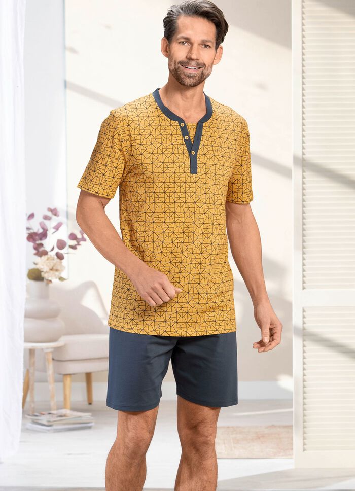 Shorty met gevoerde knoopsluiting 