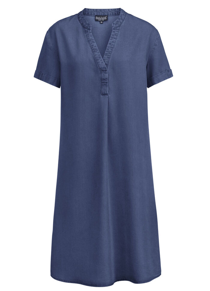Jeansjurkje in een zomerse, lichte kwaliteit DONKERBLAUW