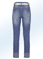 Jeans met uitgebreid borduursel JEANSBLAUW