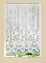 Bloemenvitrage met automatische plooiband 1:3 