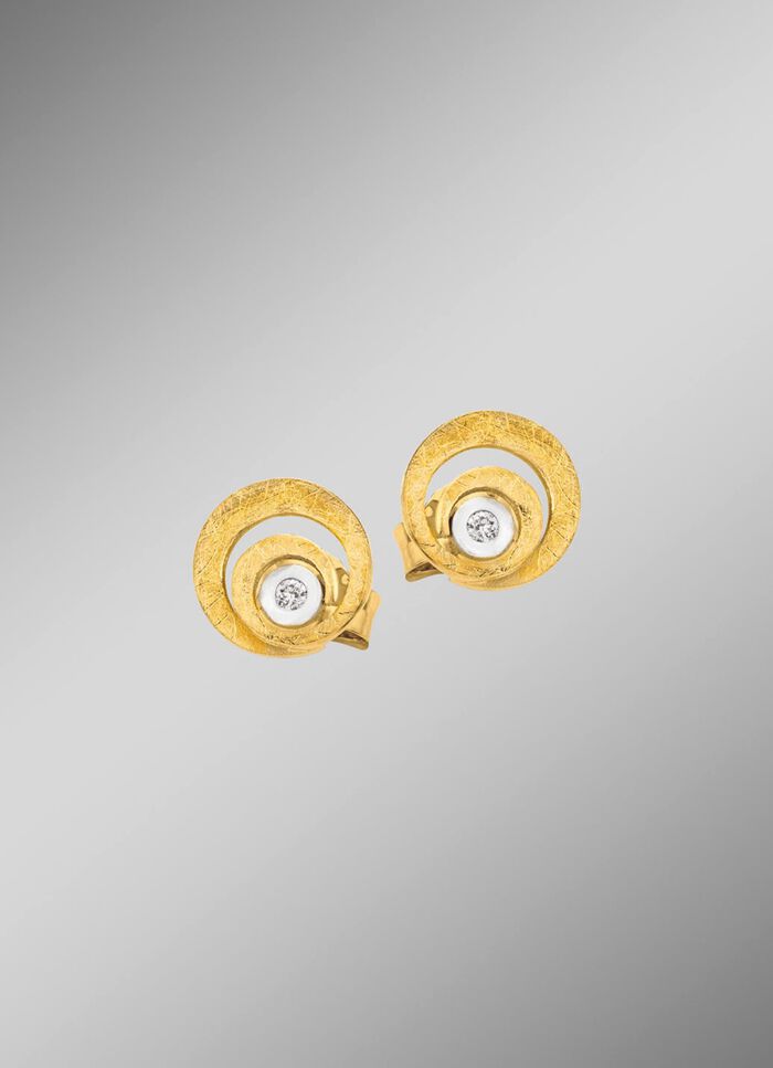 Elegante oorbellen met diamant 