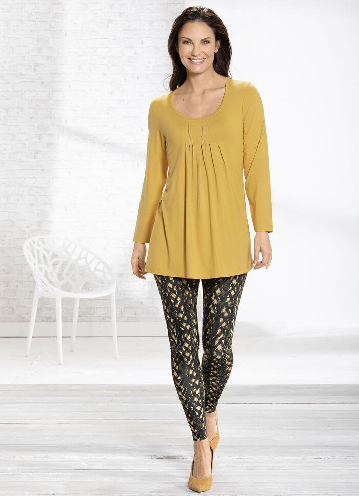 Legging met briljant gekleurde inkjetprint 