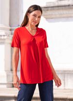 Overhemd met boxplooi in 2 kleuren ROOD