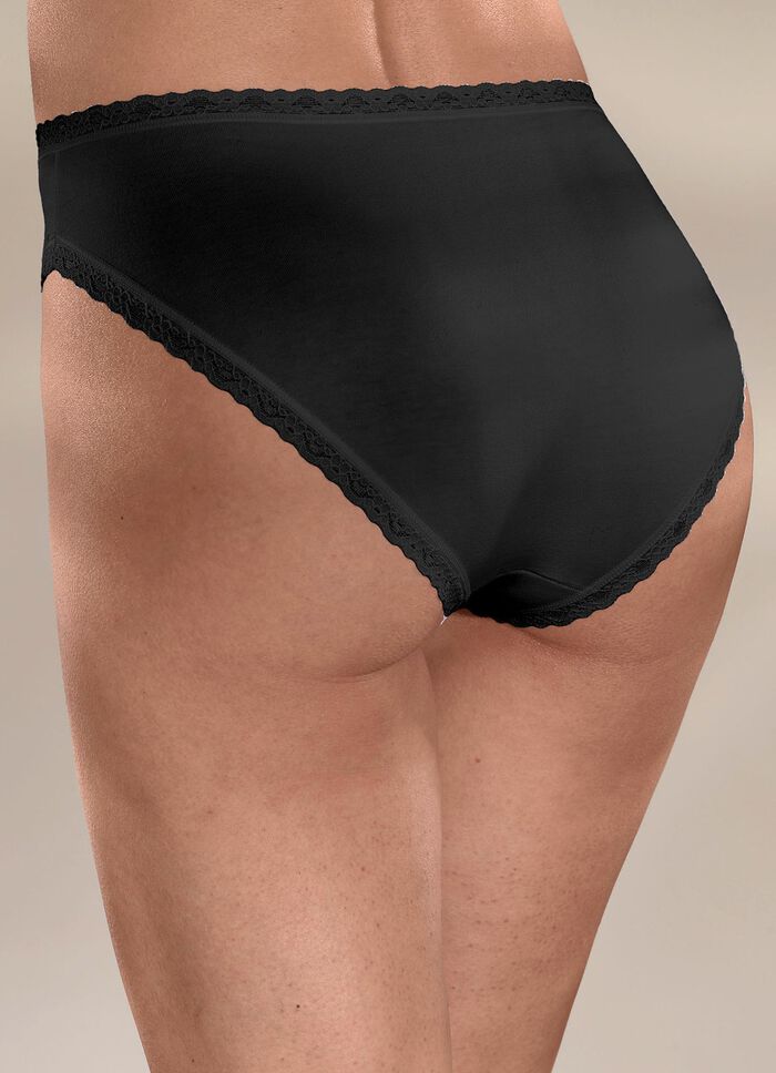 Sloggi 24/7 set van drie slips met kanten bandmanchetten 