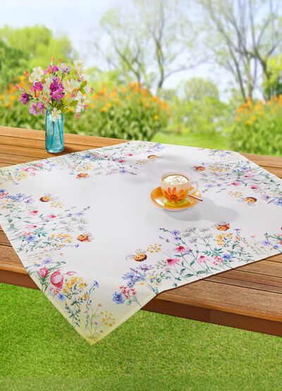 Tafel- en kamerdecoratie met kleurrijke bijen- en bloemenmotieven 