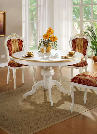 Ronde eettafel met verlengstuk 