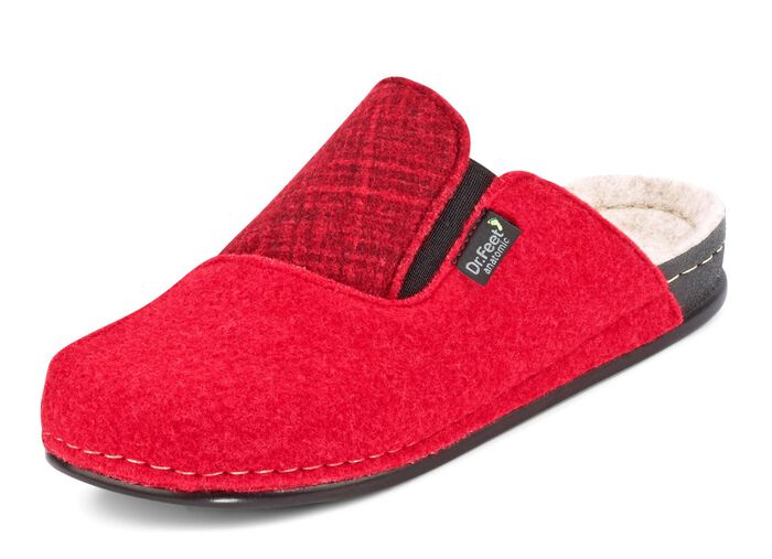 Laurina, klassieke damespantoffels, breedte H, met elastische band 