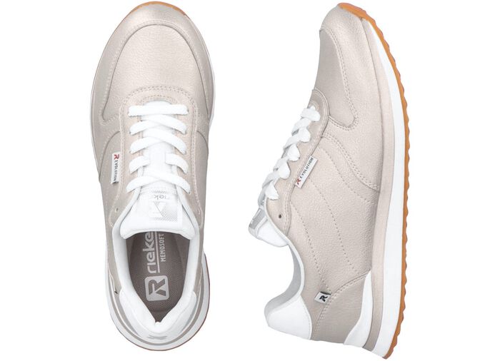 Rieker sneakers met MemoSoft textiel voetbed GOUDBEIGE