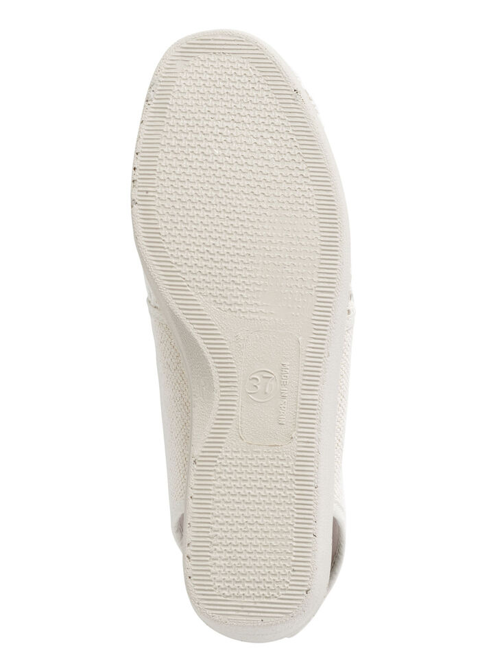 ELENA EDEN sandaal gemaakt van luchtig mesh-materiaal en textiel met een metallic glans LICHTBEIGE