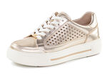 ELENA EDEN sneakers van nappaleer met luchtige perforatie GOUD