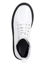 Gemini enkellaarsje met vetersluiting van zacht nappaleer van rundleer 