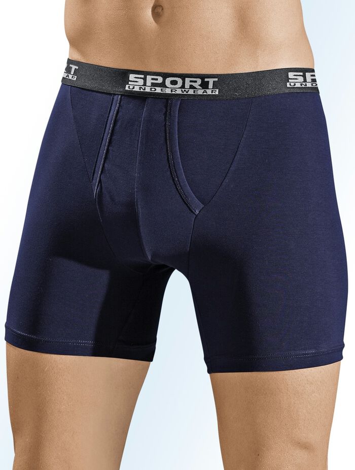 Set van drie broekjes van fijne jersey met elastische tailleband 