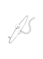 Armband met zoetwaterparel en synthetische zirkonia 