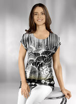 Interessant shirt met overlappende schouders 