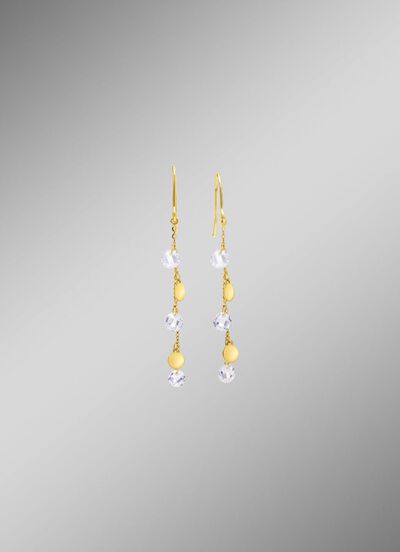 Stijlvolle oorhaken met zirkonia 