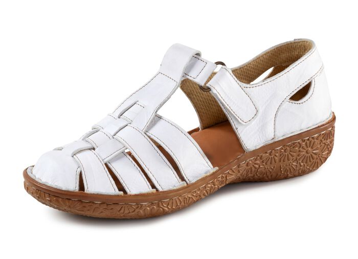 ELENA EDEN, zomerse damespantoffels, breedte G, met klittenbandsluiting 
