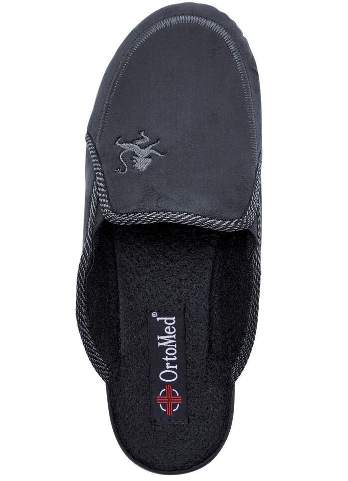 Tweepack klassieke herenpantoffels, breedte H, met elastische band 