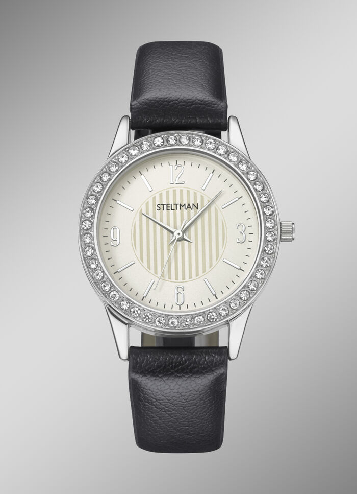 Quartz dameshorloge met 3 verwisselbare bezels 