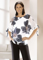 Dubbellaags overhemd met chiffon overlay 