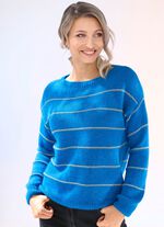 Fleece kwaliteit trui KOBALTBLAUW