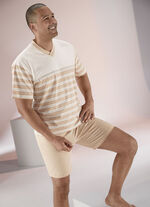 G&ouml;tting shortama met V-hals, natuurlijke vezels 