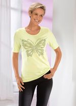 Shirt met flatlocknaad in 2 kleuren PISTACHE