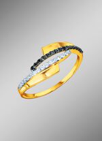 Fijne damesring met synth. zirkonia 