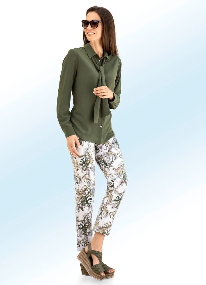 Blouse met strikband 