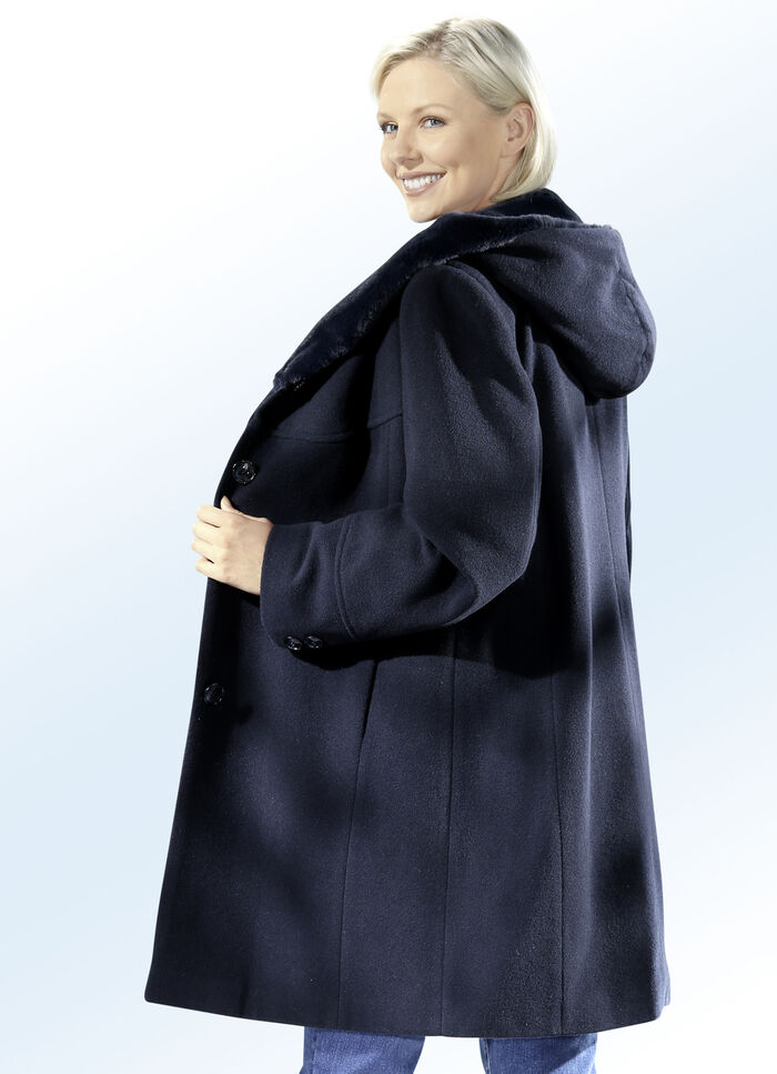 Korte jas met vaste capuchon 