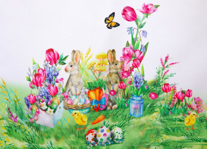 Kleine konijntjes op een vlinderweide 