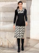 Overhemd met contrasterende omslagkraag 