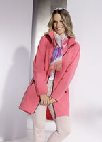 Functionele korte jas met capuchon die in de kraag kan worden opgeborgen 