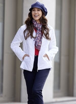 Jas met ritssluiting WIT